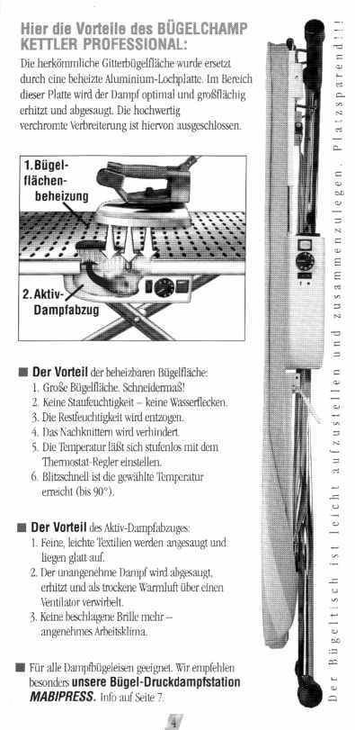 Mabi® 201 – Zubehör Bügelchamp KETTLER Professional – Bj. 1995-2004